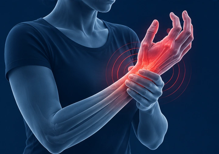 Douleur du poignet et de la main après une fracture, circonstance la plus fréquente d’algoneurodystrophie